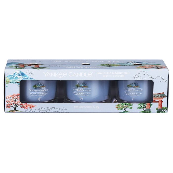 Yankee Candle - 3 Filled Votive Candles - Majestic Mount Fuji